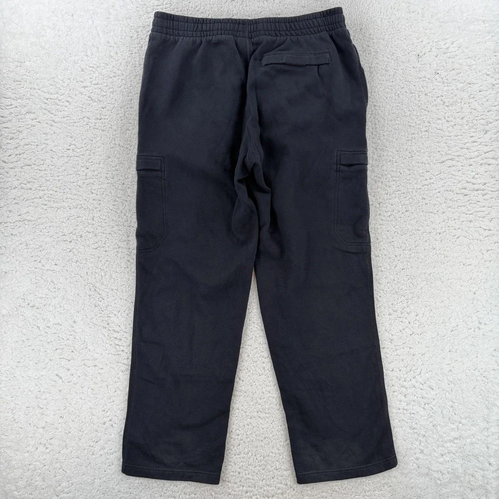 Nike Cargo Sweatpants Mens XL Black Fleece Jogger Pants Elastic Y2K 487328-010